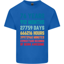 76th Birthday 76 Year Old Mens Cotton T-Shirt Tee Top Royal Blue