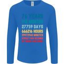 76th Birthday 76 Year Old Mens Long Sleeve T-Shirt Royal Blue