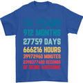 76th Birthday 76 Year Old Mens T-Shirt 100% Cotton Royal Blue