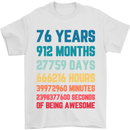 76th Birthday 76 Year Old Mens T-Shirt 100% Cotton White