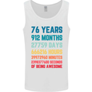 76th Birthday 76 Year Old Mens Vest Tank Top White