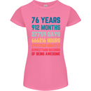 76th Birthday 76 Year Old Womens Petite Cut T-Shirt Azalea