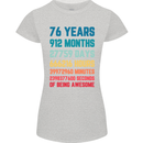 76th Birthday 76 Year Old Womens Petite Cut T-Shirt Sports Grey
