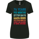76th Birthday 76 Year Old Womens Wider Cut T-Shirt Black