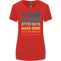 76th Birthday 76 Year Old Womens Wider Cut T-Shirt Red