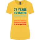 76th Birthday 76 Year Old Womens Wider Cut T-Shirt Yellow