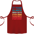 77th Birthday 77 Year Old Cotton Apron 100% Organic Maroon