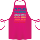 77th Birthday 77 Year Old Cotton Apron 100% Organic Pink