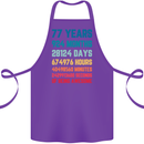 77th Birthday 77 Year Old Cotton Apron 100% Organic Purple