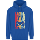 77th Birthday 77 Year Old Level Up Gamming Mens 80% Cotton Hoodie Royal Blue