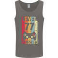 77th Birthday 77 Year Old Level Up Gamming Mens Vest Tank Top Charcoal