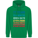 77th Birthday 77 Year Old Mens 80% Cotton Hoodie Irish Green