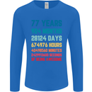 77th Birthday 77 Year Old Mens Long Sleeve T-Shirt Royal Blue