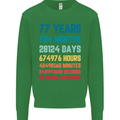 77th Birthday 77 Year Old Mens Sweatshirt Jumper Irish Green