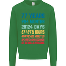 77th Birthday 77 Year Old Mens Sweatshirt Jumper Irish Green