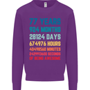 77th Birthday 77 Year Old Mens Sweatshirt Jumper Purple
