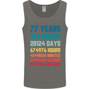 77th Birthday 77 Year Old Mens Vest Tank Top Charcoal
