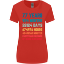 77th Birthday 77 Year Old Womens Wider Cut T-Shirt Red