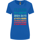 77th Birthday 77 Year Old Womens Wider Cut T-Shirt Royal Blue
