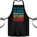 78th Birthday 78 Year Old Cotton Apron 100% Organic Black
