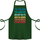 78th Birthday 78 Year Old Cotton Apron 100% Organic Forest Green