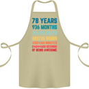 78th Birthday 78 Year Old Cotton Apron 100% Organic Khaki