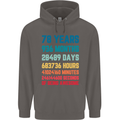 78th Birthday 78 Year Old Mens 80% Cotton Hoodie Charcoal