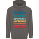 78th Birthday 78 Year Old Mens 80% Cotton Hoodie Charcoal