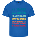 78th Birthday 78 Year Old Mens Cotton T-Shirt Tee Top Royal Blue