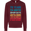 78th Birthday 78 Year Old Mens Sweatshirt Jumper Maroon