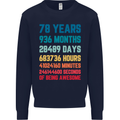 78th Birthday 78 Year Old Mens Sweatshirt Jumper Navy Blue