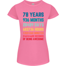 78th Birthday 78 Year Old Womens Petite Cut T-Shirt Azalea