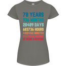 78th Birthday 78 Year Old Womens Petite Cut T-Shirt Charcoal