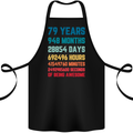 79th Birthday 79 Year Old Cotton Apron 100% Organic Black