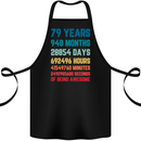 79th Birthday 79 Year Old Cotton Apron 100% Organic Black