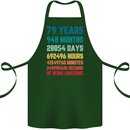 79th Birthday 79 Year Old Cotton Apron 100% Organic Forest Green