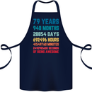 79th Birthday 79 Year Old Cotton Apron 100% Organic Navy Blue