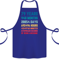 79th Birthday 79 Year Old Cotton Apron 100% Organic Royal Blue