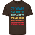 79th Birthday 79 Year Old Mens Cotton T-Shirt Tee Top Dark Chocolate