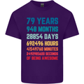 79th Birthday 79 Year Old Mens Cotton T-Shirt Tee Top Purple