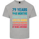 79th Birthday 79 Year Old Mens Cotton T-Shirt Tee Top Sports Grey