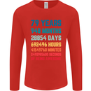79th Birthday 79 Year Old Mens Long Sleeve T-Shirt Red