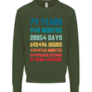 79th Birthday 79 Year Old Mens Sweatshirt Jumper Forest Green