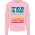 79th Birthday 79 Year Old Mens Sweatshirt Jumper Light Pink
