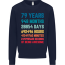 79th Birthday 79 Year Old Mens Sweatshirt Jumper Navy Blue