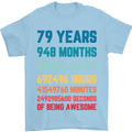 79th Birthday 79 Year Old Mens T-Shirt 100% Cotton Light Blue