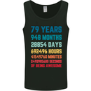 79th Birthday 79 Year Old Mens Vest Tank Top Black