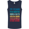 79th Birthday 79 Year Old Mens Vest Tank Top Navy Blue