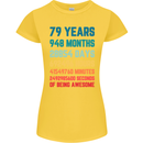 79th Birthday 79 Year Old Womens Petite Cut T-Shirt Yellow