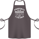 7 Year Wedding Anniversary 7th Funny Wife Cotton Apron 100% Organic Dark Grey